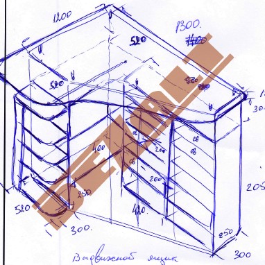 Чертеж шкаф-купе