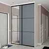 Шкаф-купе в серых тонах